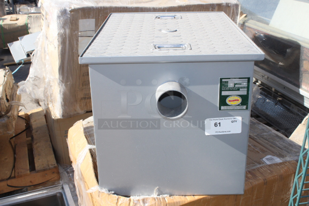BRAND NEW SCRATCH & DENT! Regency 600GT20 40 lb. 20 GPM Grease Trap with 3" Non-Threaded Connections - Image 4 of 7