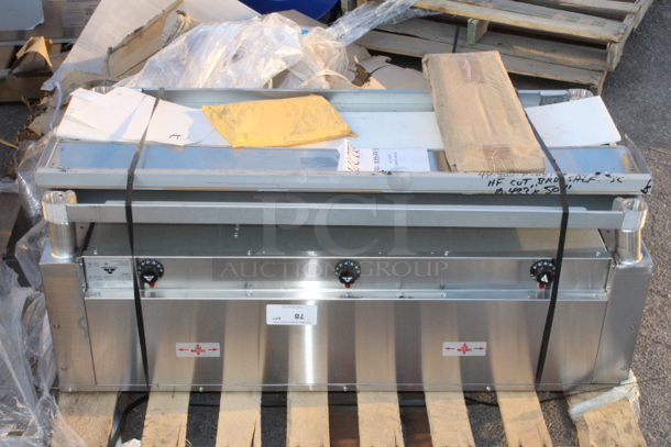 BRAND NEW SCRATCH & DENT! Advance Tabco SW-3E-120-T Three Pan Electric Hot Food Table with Thermostatic Control and Undershelf - Sealed Well, 120V Serial No: 000089563 - Image 2 of 5