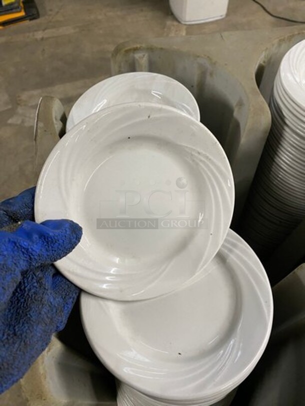 ALL ONE MONEY! DAD White Ceramic Plates! Includes Metro Dish Transport Cart! On Casters! - Image 4 of 7