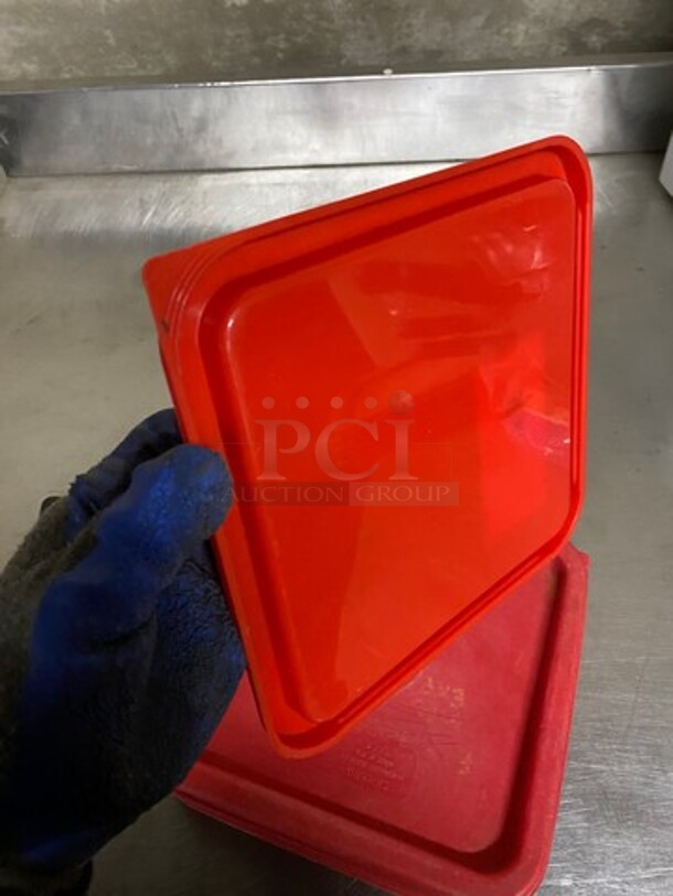 Red Poly Food Container Lids! 5x Your Bid! - Image 2 of 6