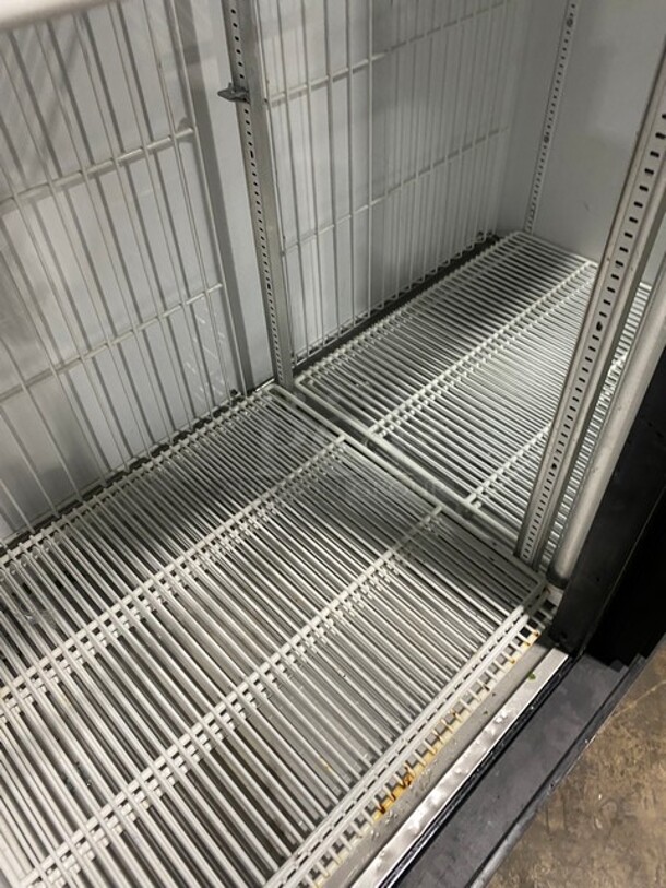 AMAZING! True Commercial 2 Door Reach In Freezer Merchandiser! With Poly Coated Racks! Model GDM49F Serial 13920528! 115/208/230V 1Phase! WORKING WHEN REMOVED!
 - Image 6 of 10