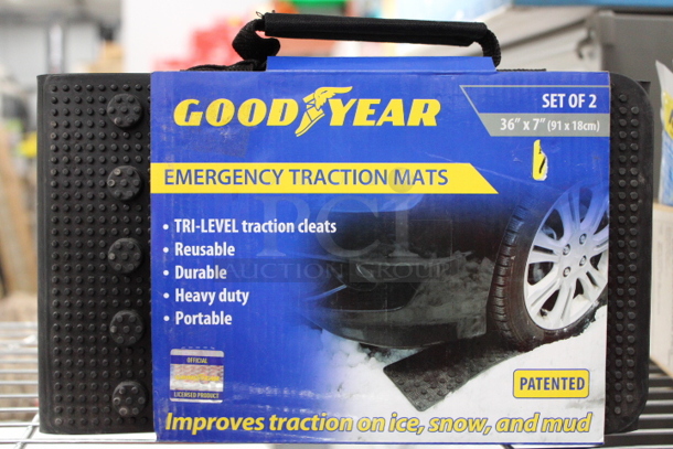 AUTOMOTIVE LOT!! (1) Good Year EMERGENCY TRACTION MATS Set of 2, (1) Auto Mates AIRFLEX LUMBAR SUPPORT, (1) Torq Foam Blaster, (4) Auto Drive WIPING CLOTHS (40 Cloths Per Unit), (5) Auto Drive CAR OFFICE ORGANIZER, (1) Dickies Seat Cover, Truck. Fits Crew & Extended Cab Trucks (2pk) 12x Your Bid  
 - Image 1 of 6
