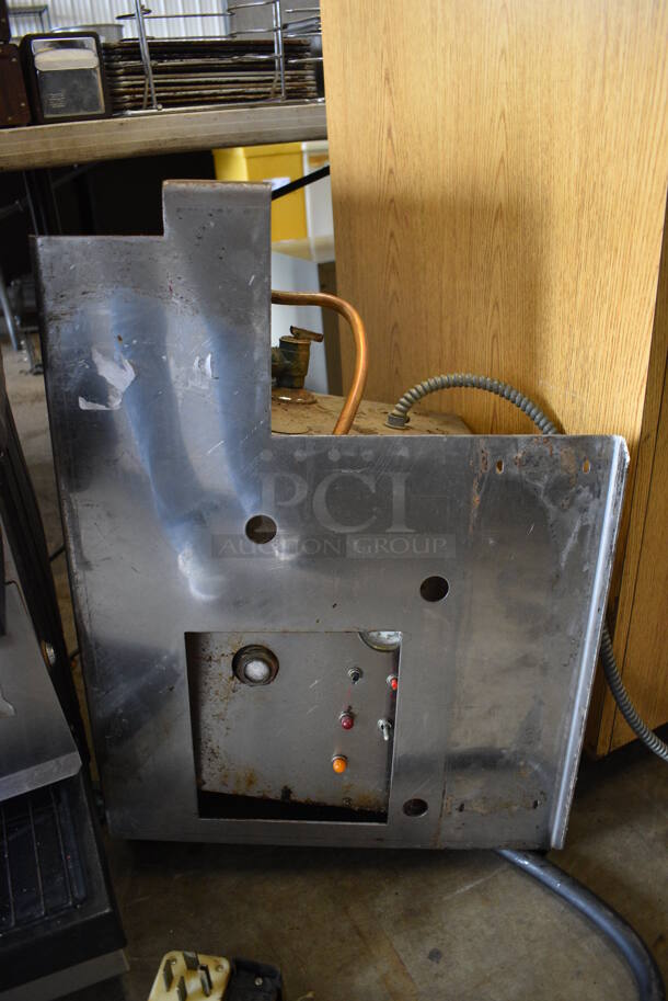 Blodgett Model 1048DD/AA-S Stainless Steel Commercial Natural Gas Powered Single Deck Pizza Oven on Metal Legs w/ Commercial Casters. Comes w/ 2 Cooking Stones. Unit Has An Added Humidity Steam Box Attachment For Donut Baking. 80,000 BTU. 60.5x45.5x72.5 - Image 10 of 12