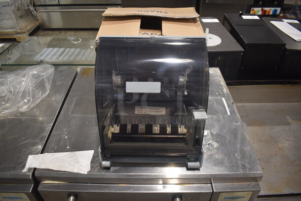 BRAND NEW IN BOX! Black Poly Wall Mount Paper Towel Dispenser. - Image 1 of 4