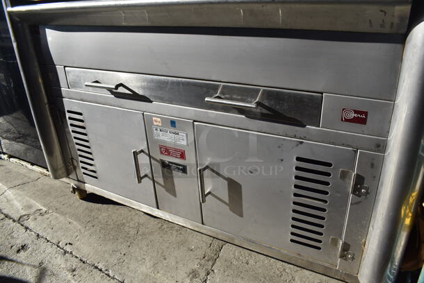 H. Ruiz 106 Stainless Steel Commercial Floor Style Wood Fired Grilled Chicken Rotisserie Oven on Commercial Casters. 59x38x66 - Image 3 of 11