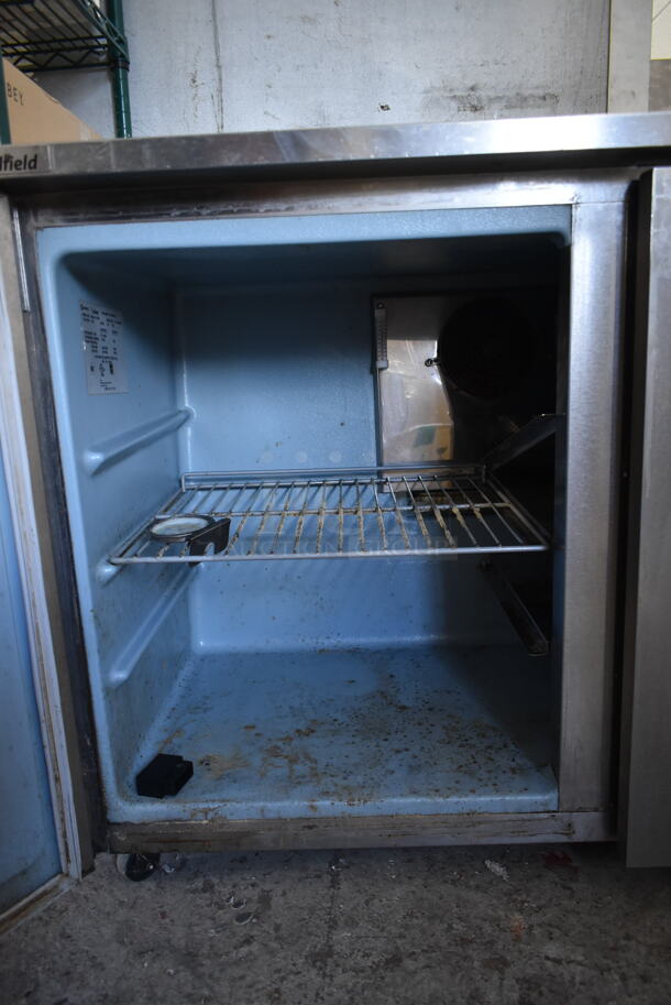 2011 Delfield UC4048-STAR Stainless Steel Commercial 2 Door Undercounter Cooler on Commercial Casters. 115 Volts, 1 Phase. Tested and Working! - Image 4 of 6