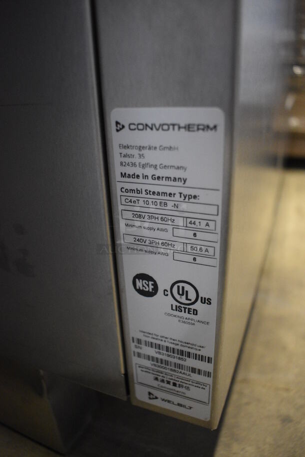BRAND NEW! LATE MODEL! Convotherm C4eT 10.10 EB -N Stainless Steel Commercial Electric Powered Convotherm Combi Steamer Oven. 208 Volts, 3 Phase. 35x32x42 - Image 6 of 6