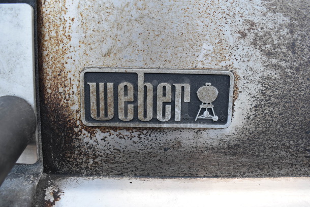 Weber Summit Metal Outdoor Propane Gas Powered Grill w/ Right Side Single Burner Range on Commercial Casters. 78x29x48 - Image 6 of 12