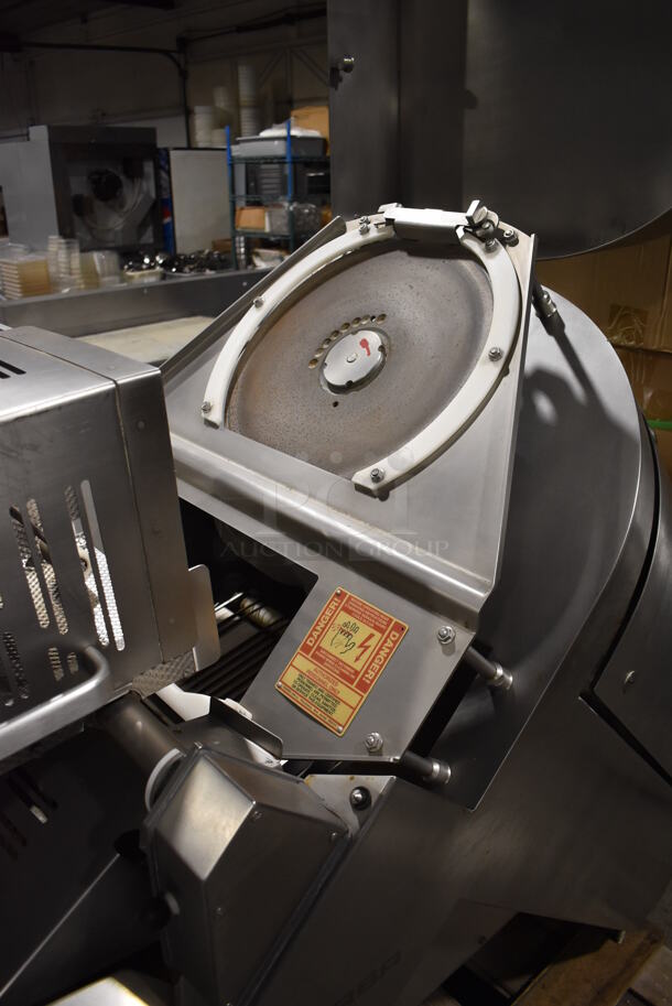 HARD TO FIND! Bizerba A510 Stainless Steel Commercial Floor Style Fully Automatic Industrial Slicer Stacker on Commercial Casters. Goes GREAT w/ Lot # 203! Retail Price $89,000! 208 Volts, 3 Phase. 84x32x60 - Image 10 of 12