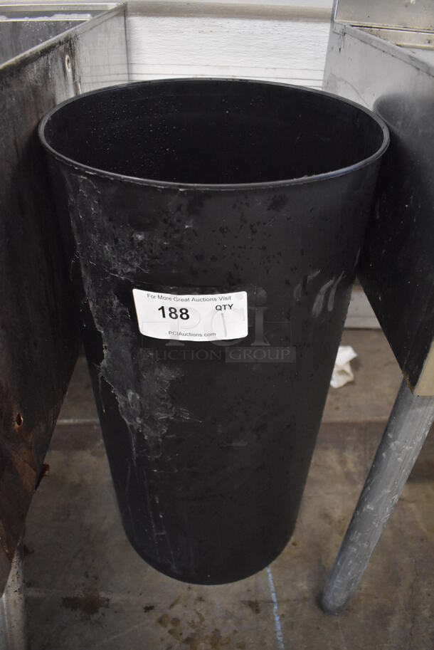 Black Poly Trash Can. 14x15x27