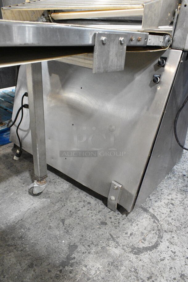 Seewer Rondo Metal Commercial Floor Style Reversible Dough Sheeter. Cannot Test Due To Cut Power Cord - Image 7 of 8