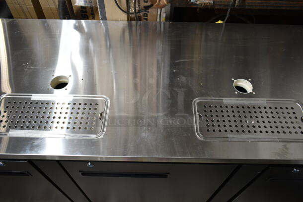 BRAND NEW SCRATCH AND DENT! 2024 Avantco 178UDD4HC Stainless Steel Commercial Black Kegerator / Beer Dispenser with (2) 2 Tap Towers - (4) 1/2 Keg Capacity. 115 Volts, 1 Phase. Tested and Powers On But Does Not Get Cold - Image 7 of 12