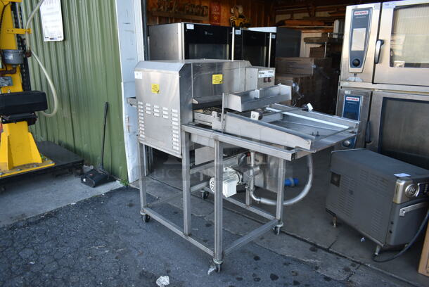 Belshaw Adamatic TG50 Stainless Steel Commercial Floor Style Thermoglaze Icing Machine on Commercial Casters. 208 Volts, 1 Phase.
 - Image 8 of 9