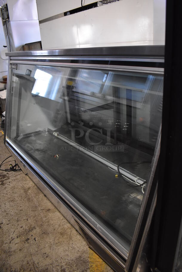 2012 Leader HDL72 S/C Metal Commercial Floor Style Refrigerated Deli Display Case Merchandiser. 115 Volts, 1 Phase. 72x33x53. Cannot Test - Unit Needs New Power Cord