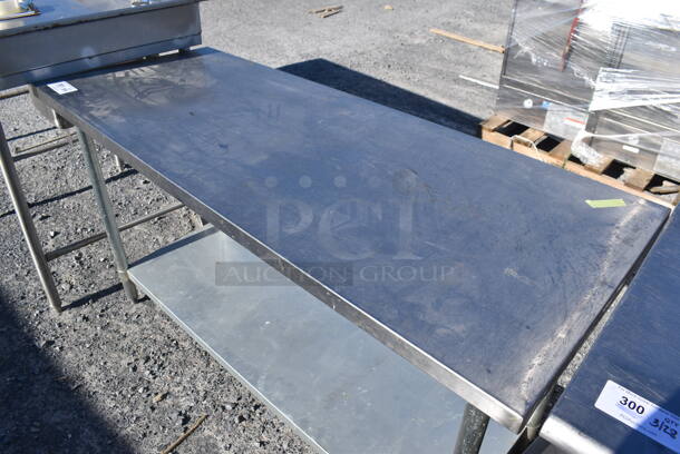 Stainless Steel Table w/ Metal Under Shelf. 60x24x34 - Image 3 of 3