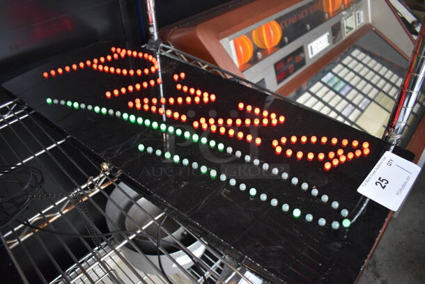 Pizza Light Up Sign. 27x1x11. Tested and Working!