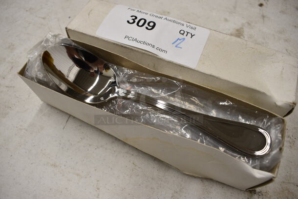 12 BRAND NEW IN BOX! Stainless Steel Spoons. 8