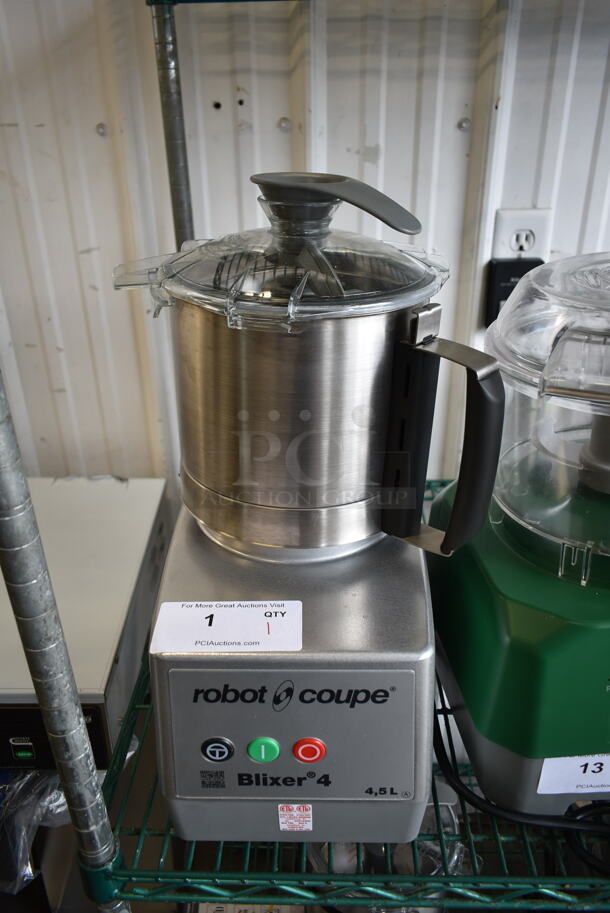 BRAND NEW SCRATCH AND DENT! Robot Coupe Blixer 4 Series A Stainless Steel Commercial Countertop Food Processor w/ Bowl, Lid and S Blade. 120 Volts, 1 Phase. Tested and Working!