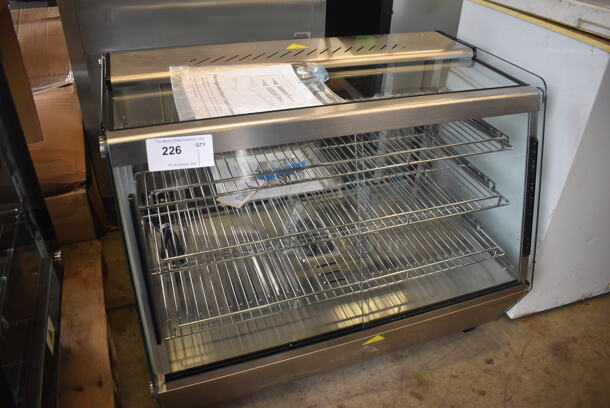 BRAND NEW! ServIt 423HDM36SA Self / Full Service 3 Shelf Countertop Heated Display Case Merchandiser with Sliding Doors. 120 Volts, 1 Phase. 34x24x28. Tested and Working! - Image 2 of 8