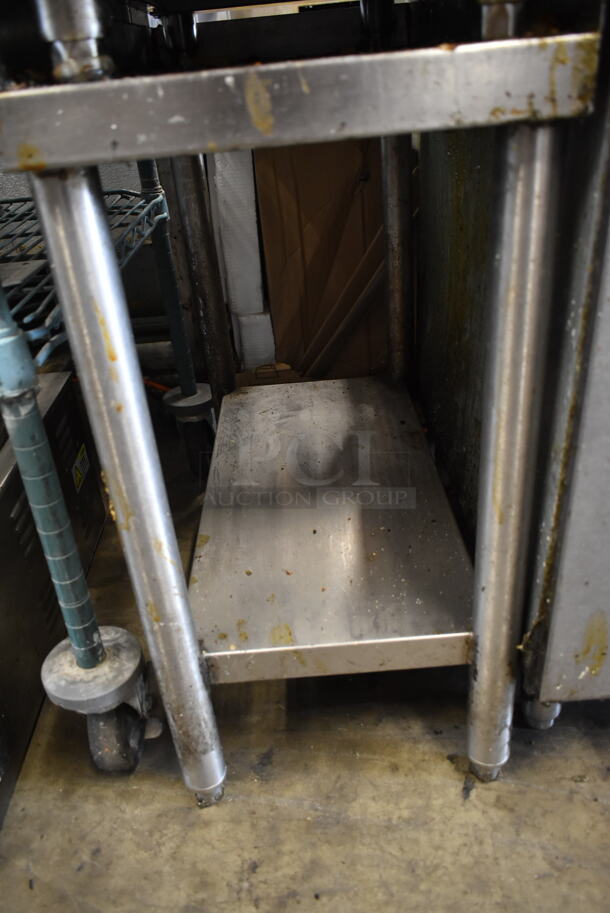 2019 Asber AFHP 2 12 NG Stainless Steel Commercial Countertop Natural Gas Powered 2 Burner Range on Stainless Steel Equipment Stand.  - Image 4 of 7