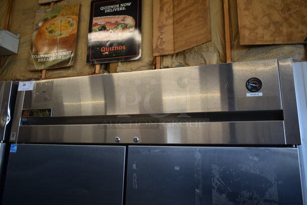 2014 True TG2R-2S ENERGY STAR Stainless Steel Commercial 2 Door Reach In Cooler w/ Poly Coated Racks on Commercial Casters. 115 Volts, 1 Phase. Tested and Working! - Image 2 of 8