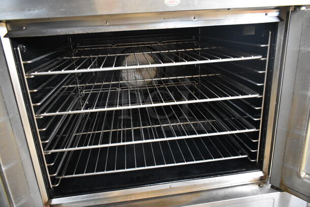 2 Blodgett Zephaire-200-G Stainless Steel Commercial Natural Gas Powered Full Size Convection Ovens w/ View Through Doors, Metal Oven Racks and Thermostatic Controls on Commercial Casters. 60,000 BTU. 2 Times Your Bid! - Image 8 of 9