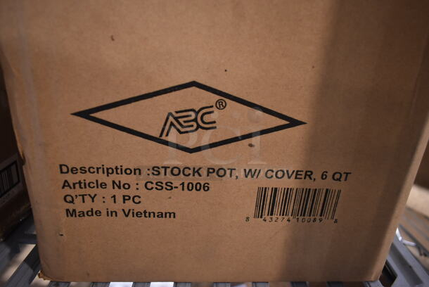 2 Box of BRAND NEW! ABC Boelter CSS-1006 Induction Ready Stock Pot With Cover. 2 Times Your Bid! - Image 5 of 5