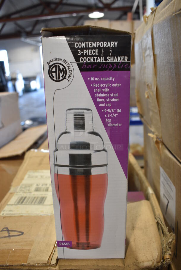 21 BRAND NEW IN BOX! American Metalcraft Stainless Steel Cocktail Shakers. 21 Times Your Bid!