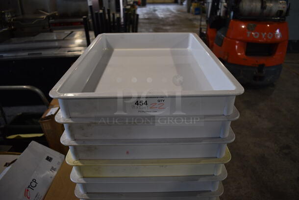 22 White Poly Dough Bins. 18x26x3. 22 Times Your Bid!