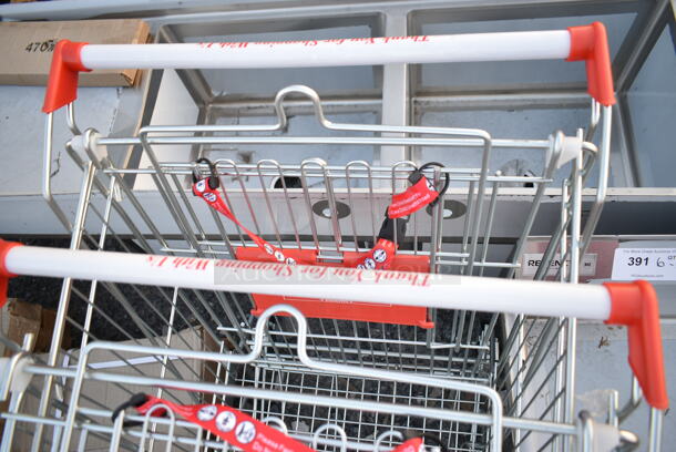 2 BRAND NEW SCRATCH AND DENT! Metal Shopping Carts. 2 Times Your Bid! - Image 4 of 5