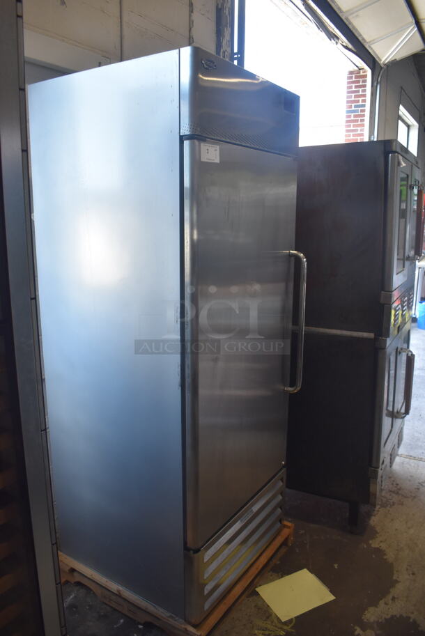 LIKE NEW! 2014 Fogel CR-23-SDF Stainless Steel Commercial Single Door Reach In Freezer. 115 Volts, 1 Phase. Unit Has Only Been Used a Few Times! Tested and Working! - Image 3 of 5