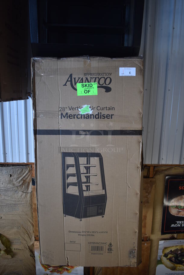 BRAND NEW SCRATCH AND DENT! Avantco 189BMAC26HC Metal Commercial Open Grab N Go Merchandiser on Commercial Casters. 110-120 Volts, 1 Phase. 28x26x59.5. Tested and Working! - Image 2 of 11