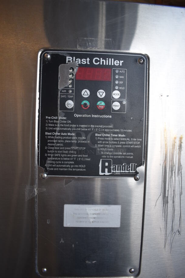 2012 Randell BC-18 Stainless Steel Commercial Floor Style Blast Chiller. 115/230 Volts, 1 Phase. - Image 4 of 8