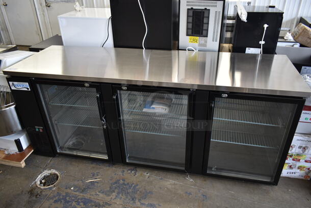 BRAND NEW SCRATCH AND DENT! 2023 Avantco 178UBB4GHC Metal Commercial 3 Door Back Bar Cooler Merchandiser. 115 Volts, 1 Phase. Tested and Working! - Image 2 of 10