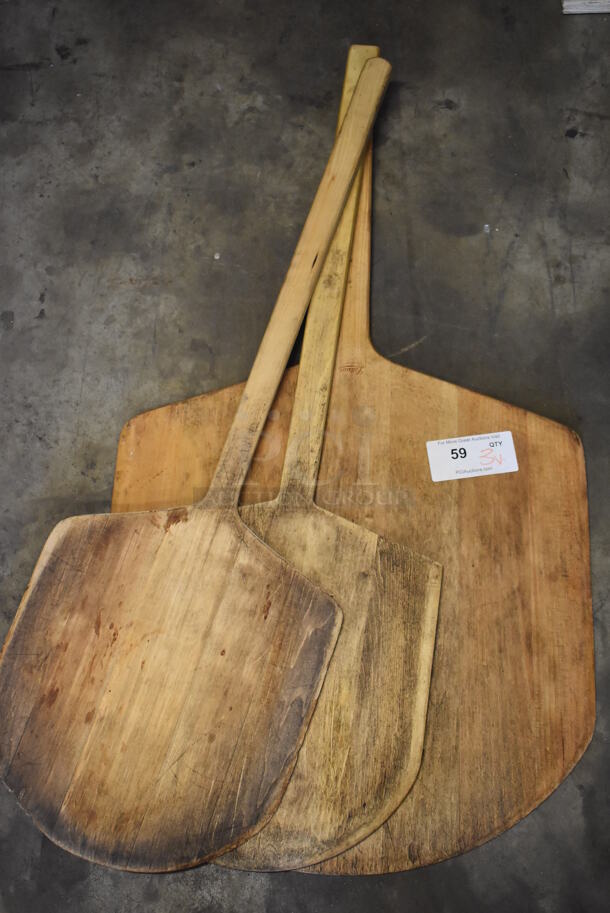 3 Various Wooden Pizza Peels. Includes 22x42x0.5. 3 Times Your Bid! - Image 3 of 3