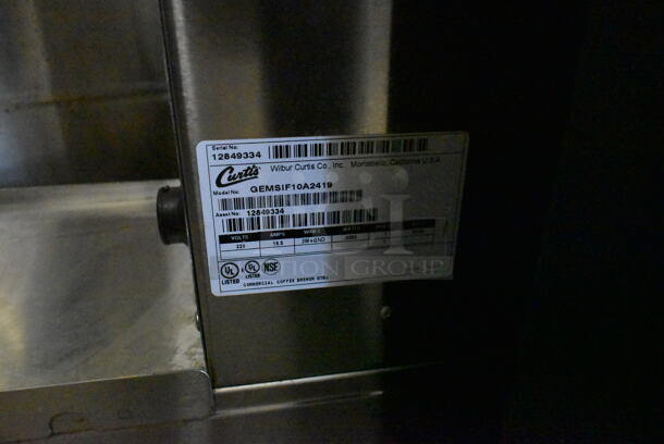 Curtis GEMSIF10A2419 Stainless Steel Commercial Countertop Coffee Machine w/ Hot Water Dispenser. 220 Volts, 1 Phase.  - Image 4 of 4