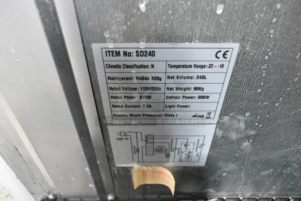SD240 Metal Commercial Single Door Reach In Cooler Merchandiser w/ Poly Coated Racks. 115 Volts, 1 Phase. Tested and Working! - Image 5 of 6