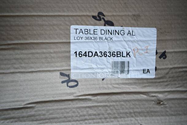 BRAND NEW SCRATCH AND DENT! Lancaster Table & Seating 164DA3636BLK Alloy Series 36" x 36" Onyx Black Standard Height Outdoor Table. No Legs. - Image 3 of 3