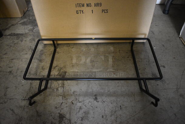 2 BRAND NEW IN BOX! American Metalcraft Black Metal Holder Stands. 17x12x4. 2 Times Your Bid!