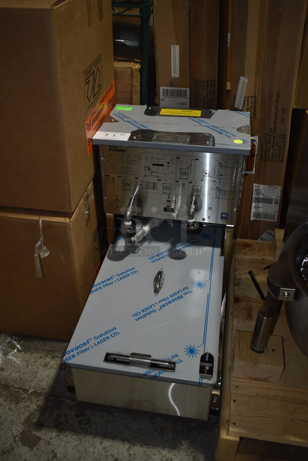 BRAND NEW! 2023 Pitco Frialator P14 Stainless Steel Commercial Portable Fryer Oil Filter Machine on Commercial Casters. 115 Volts, 1 Phase.  - Image 2 of 7