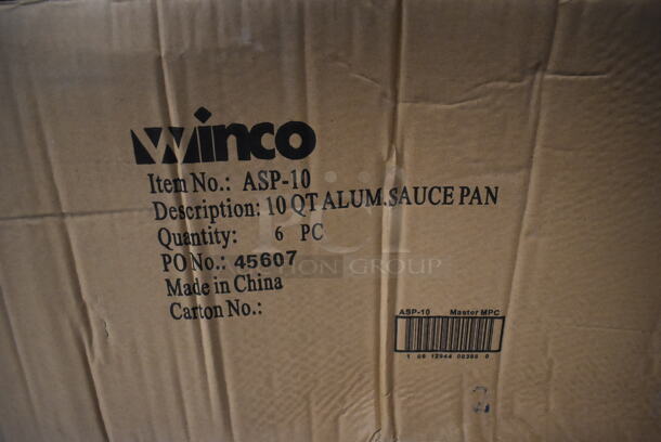 6 BRAND NEW IN BOX! Winware Metal Sauce Pans. 24x11.5x5.5. 6 Times Your Bid! - Image 5 of 5