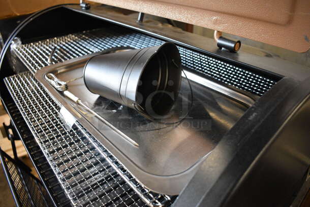 Backyard Pro PL2030 Metal Floor Style Outdoor Portable Wood-Fire Pellet Grill and Smoker Grill on Commercial Casters. Used a Few Times at Trade Show. 54x24x45. Tested and Working! - Image 5 of 10