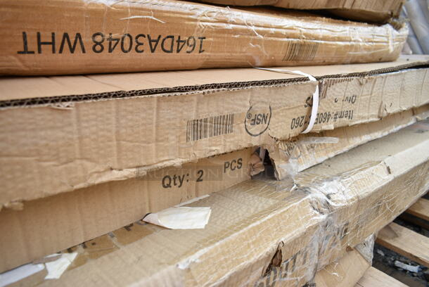2 Boxes of 2 BRAND NEW SCRATCH AND DENT! Regency 460EC1260 12" x 60" NSF Chrome Wire Shelf. 2 Times Your Bid!  - Image 2 of 5
