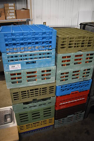 ALL ONE MONEY! Lot of 15 Various Dish Caddies Including 19.5x19.5x7