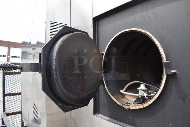 Ole Hickory EL Stainless Steel Commercial Floor Style Propane Gas Powered Rotating Rotisserie Smoker Oven. 65,000 BTU. Unit Will Be Removed From The Trailer Unless The Same Bidder Wins Both Lots 4 and 5.  - Image 10 of 12
