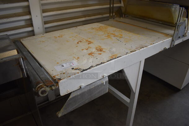 Metal Commercial Floor Style Dough Sheeter on Commercial Casters. 115 Volts, 1 Phase. 79x30x51. Tested and Working! - Image 3 of 7