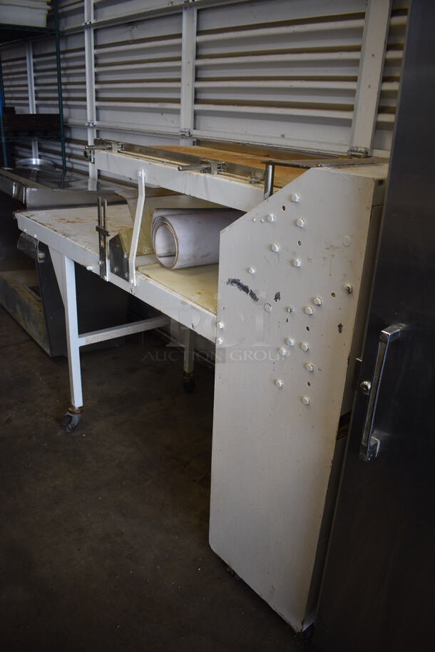 Metal Commercial Floor Style Dough Sheeter on Commercial Casters. 115 Volts, 1 Phase. 79x30x51. Tested and Working! - Image 5 of 7