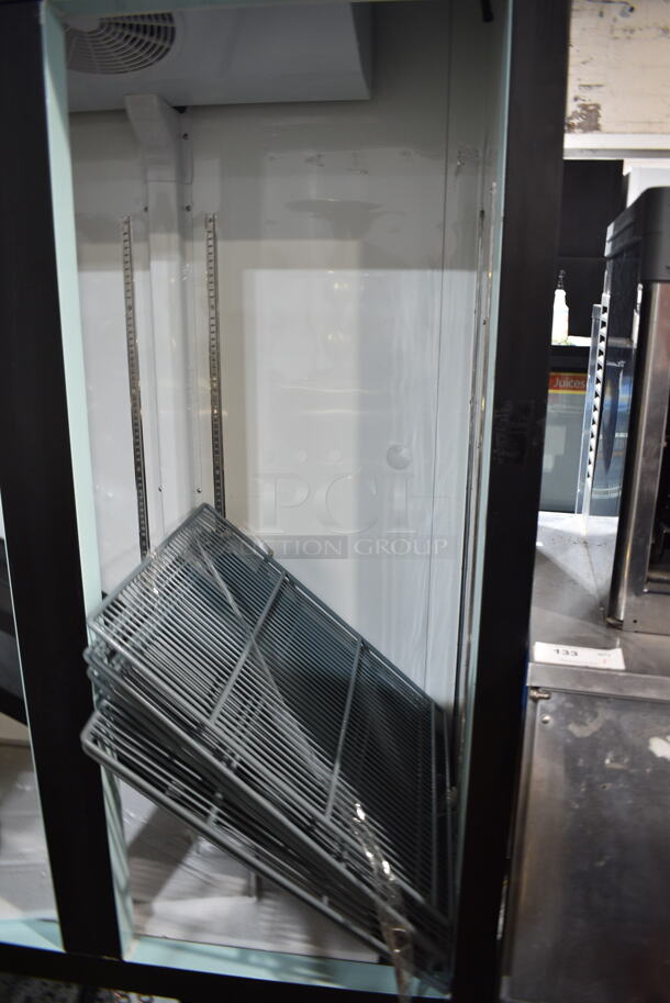 BRAND NEW SCRATCH AND DENT! 2024 Avantco 178GDC40HCB Metal Commercial 2 Door Reach In Cooler Merchandiser w/ Poly Coated Racks. See Pictures for Missing Doors. 115 Volts, 1 Phase. Cannot Test Due To Cut Power Cord - Image 5 of 9