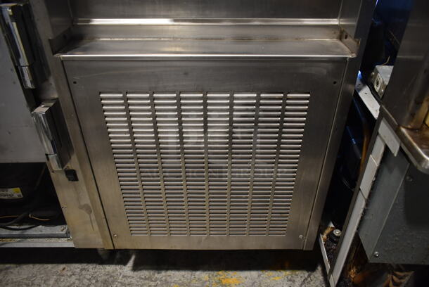 Electro Freeze SL500-132 Stainless Steel Commercial Floor Style Water Cooled 2 Flavor w/ Twist Soft Serve Ice Cream Machine on Commercial Casters. 208-230 Volts, 3 Phase.  - Image 2 of 6