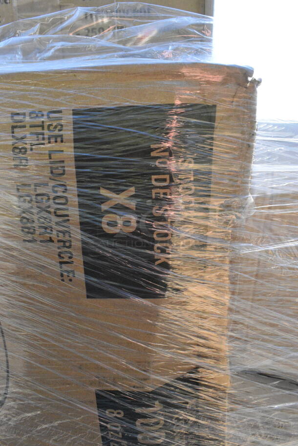 29 BRAND NEW Boxes Including 128HD12COMBO Choice Heavy Duty 12 oz. Microwavable Translucent Plastic Deli Container and Lid Combo Pack - 240/Case, 2 Box 129MCS28B Choice 28 oz. Black Rectangular Microwavable Heavy Weight Container with Lid 8 3/4" x 6 1/4" x 1 3/4" - 150/Case, 127RD16COMBO Choice 16 oz. Microwavable Clear Round Deli Container and Lid Combo Pack - 250/Case, 966TALLFLDB Choice White Tall-Fold 6" x 13" Dispenser Napkin - 8000/Case, 5001RT800B Lavex 8" White Hardwound Paper Towel, 800 Feet / Roll - 6/Case, 500CC9 Choice 9 oz. Clear PET Customizable Plastic Squat Cold Cup - 1000/Case, 4338HCAKE12100 Choice 8" High Dome Half Cake Container with Dome Lid - 100/Case, 500CC16 Choice Clear PET Customizable Plastic Cold Cup - 16 oz. - 1000/Case, 130IC20DSP1M Choice 20 lb. Clear Plastic Drawstring Ice Bag with Ice Print - 250/Case, 150CK1515RD Choice 15" x 15" Red Check Deli Sandwich Wrap Paper - 4000/Case. 29 Times Your Bid!  - Image 9 of 12